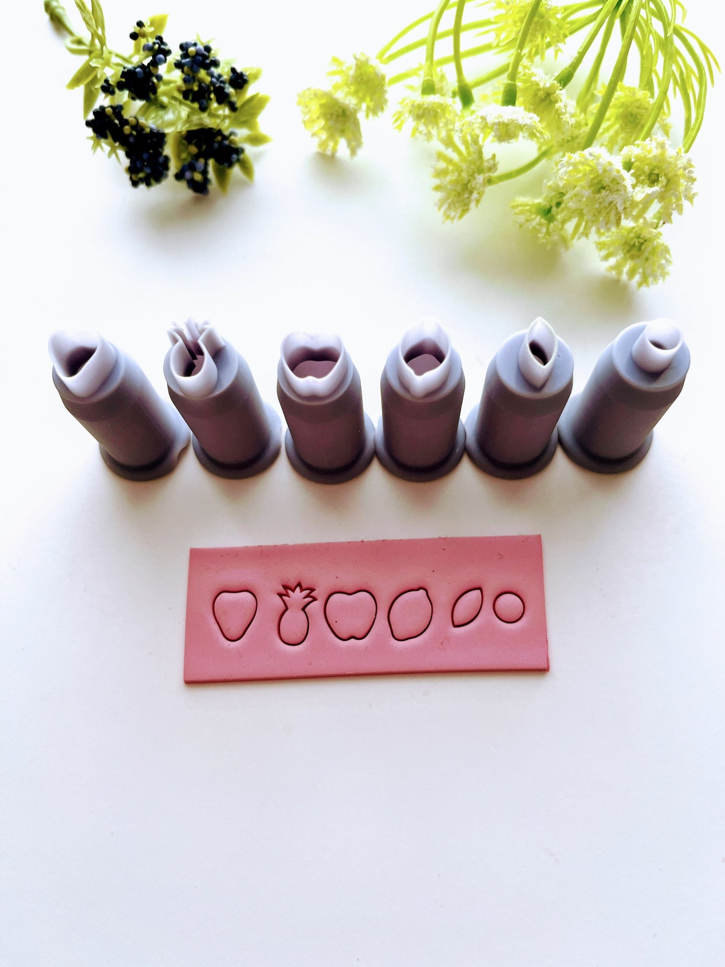 6 Fruity Mini Clay Cutter Bundle
