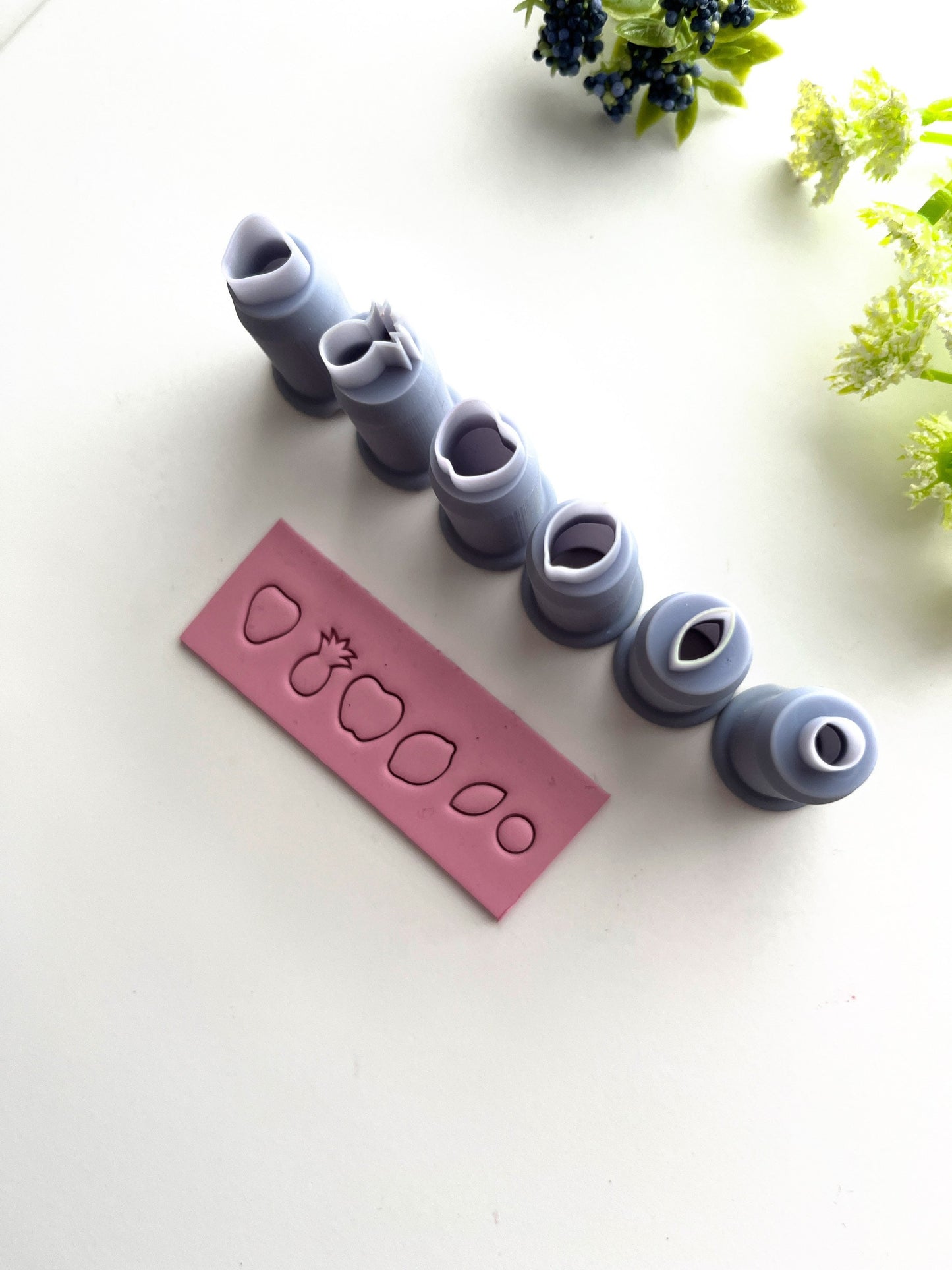 6 Fruity Mini Clay Cutter Bundle