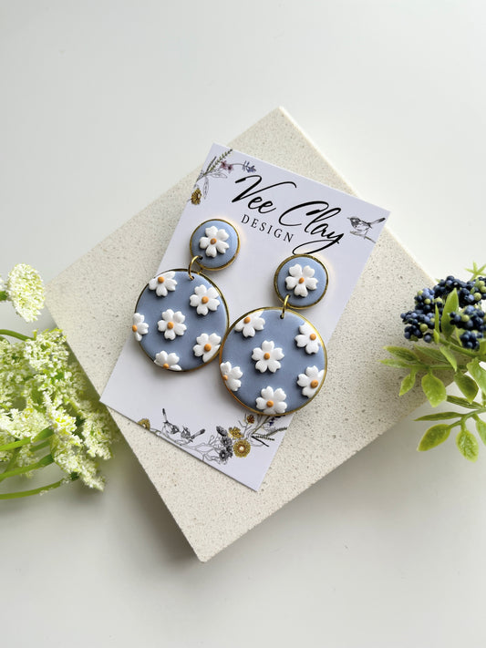 Blue Daisies Earrings