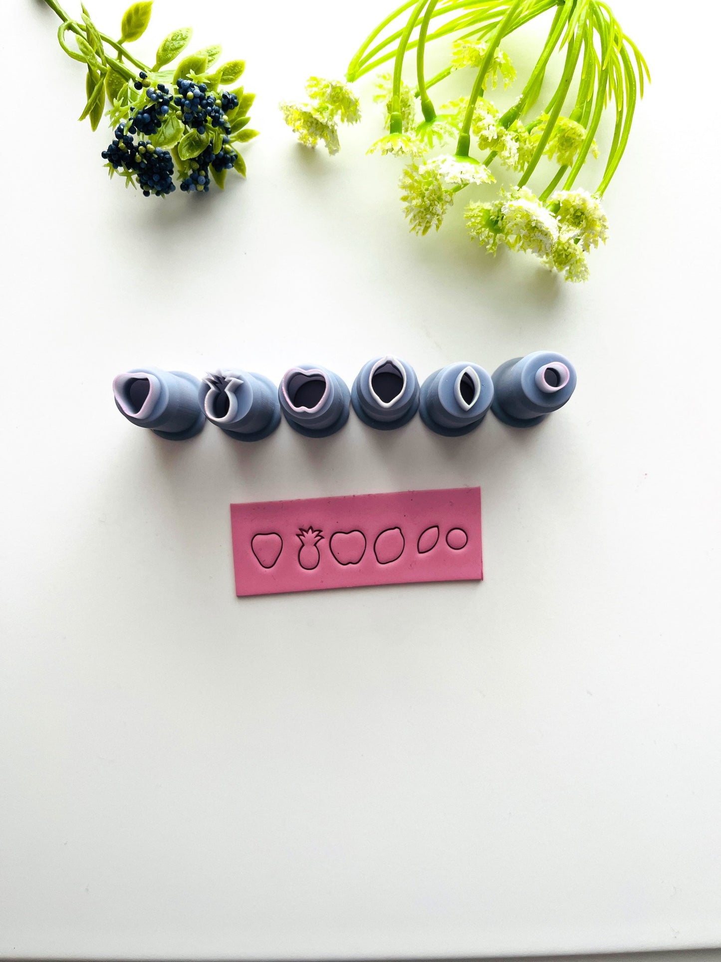 6 Fruity Mini Clay Cutter Bundle