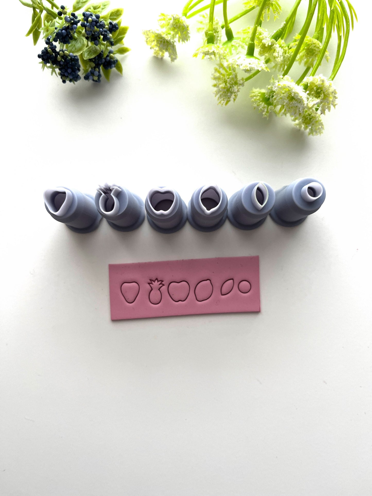 6 Fruity Mini Clay Cutter Bundle