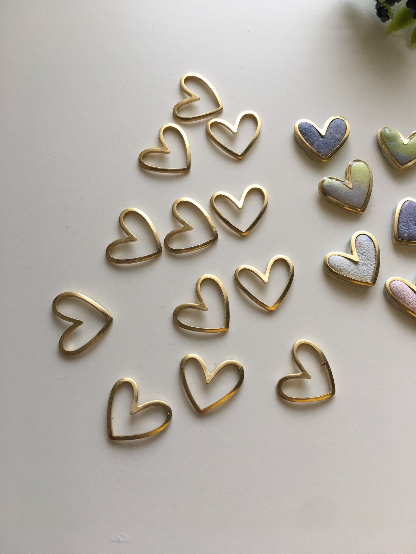 Heart Brass Charms #1