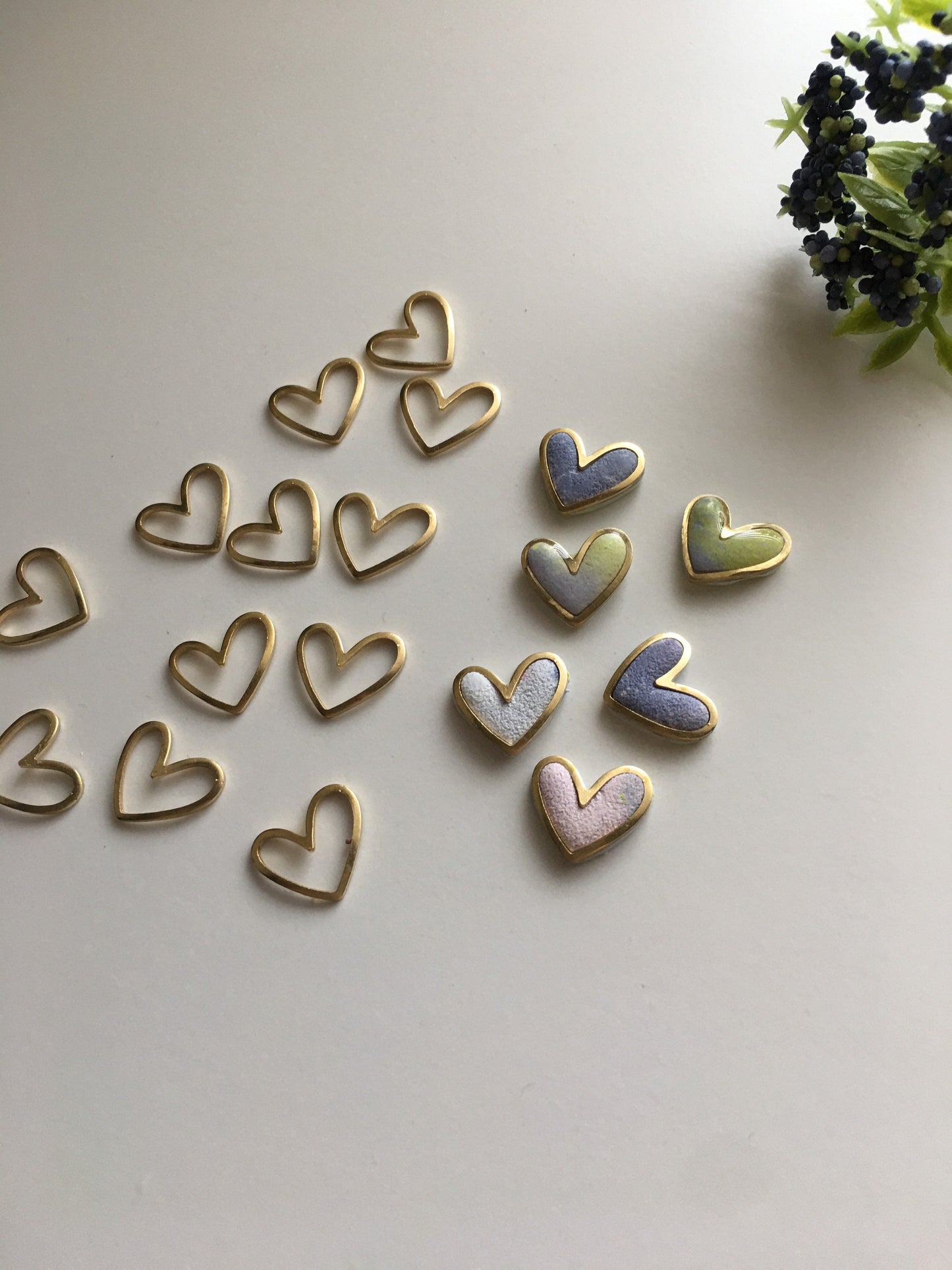 Heart Brass Charms #1