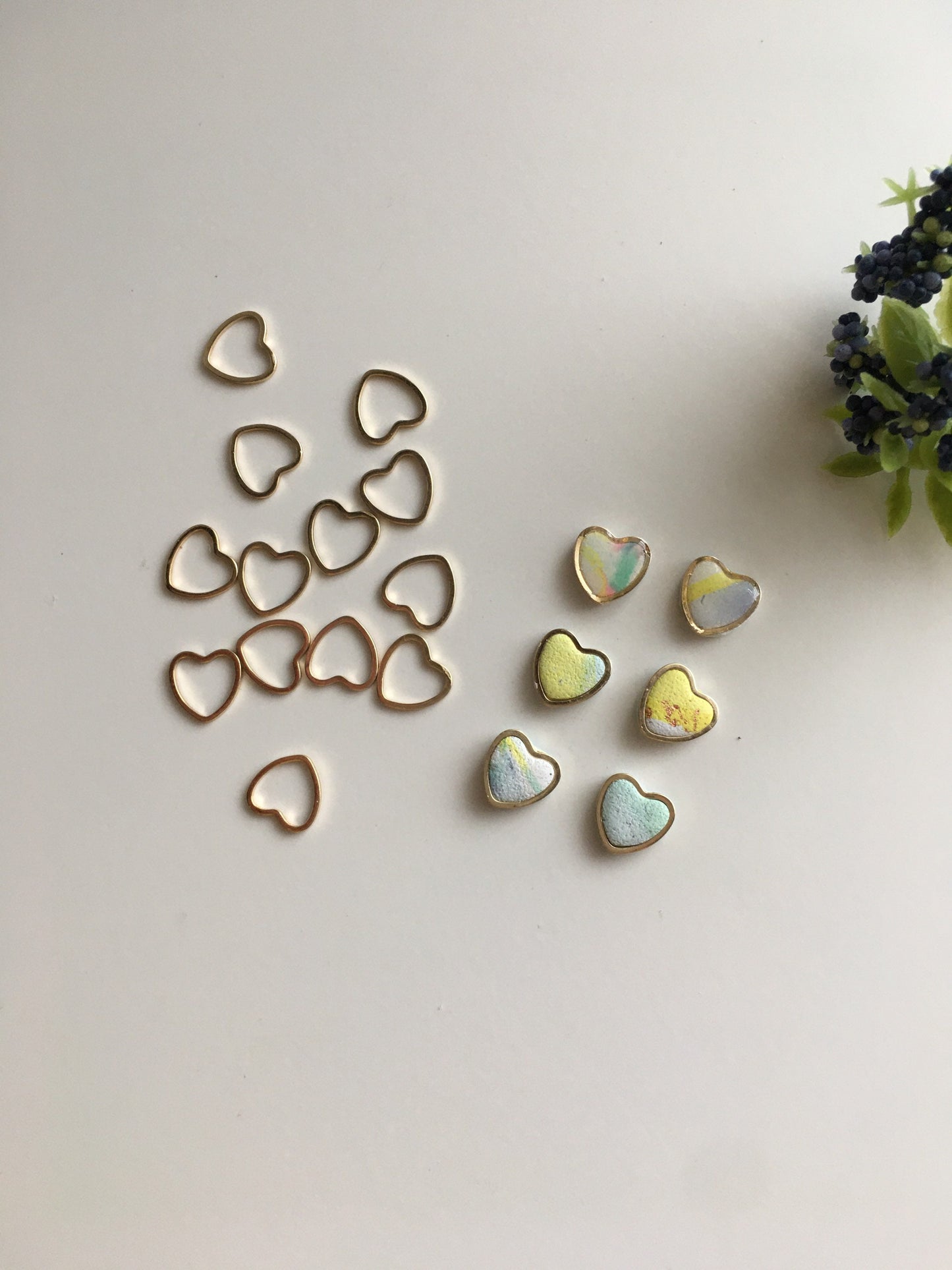 Heart Brass Charms #2