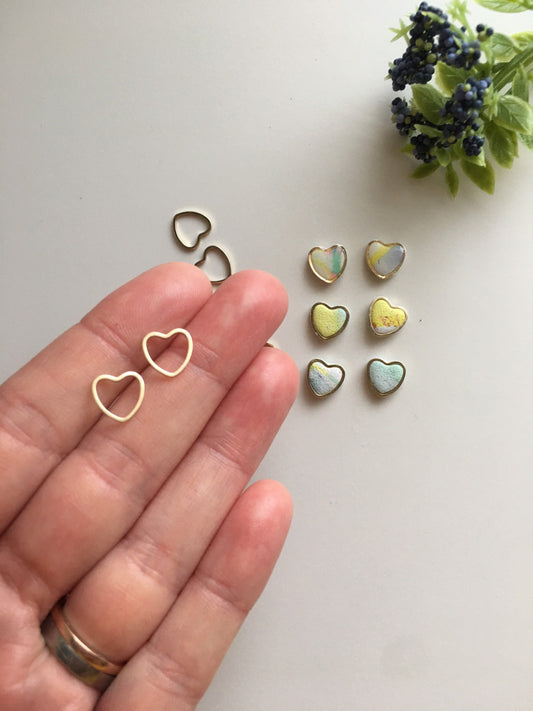 Heart Brass Charms #2