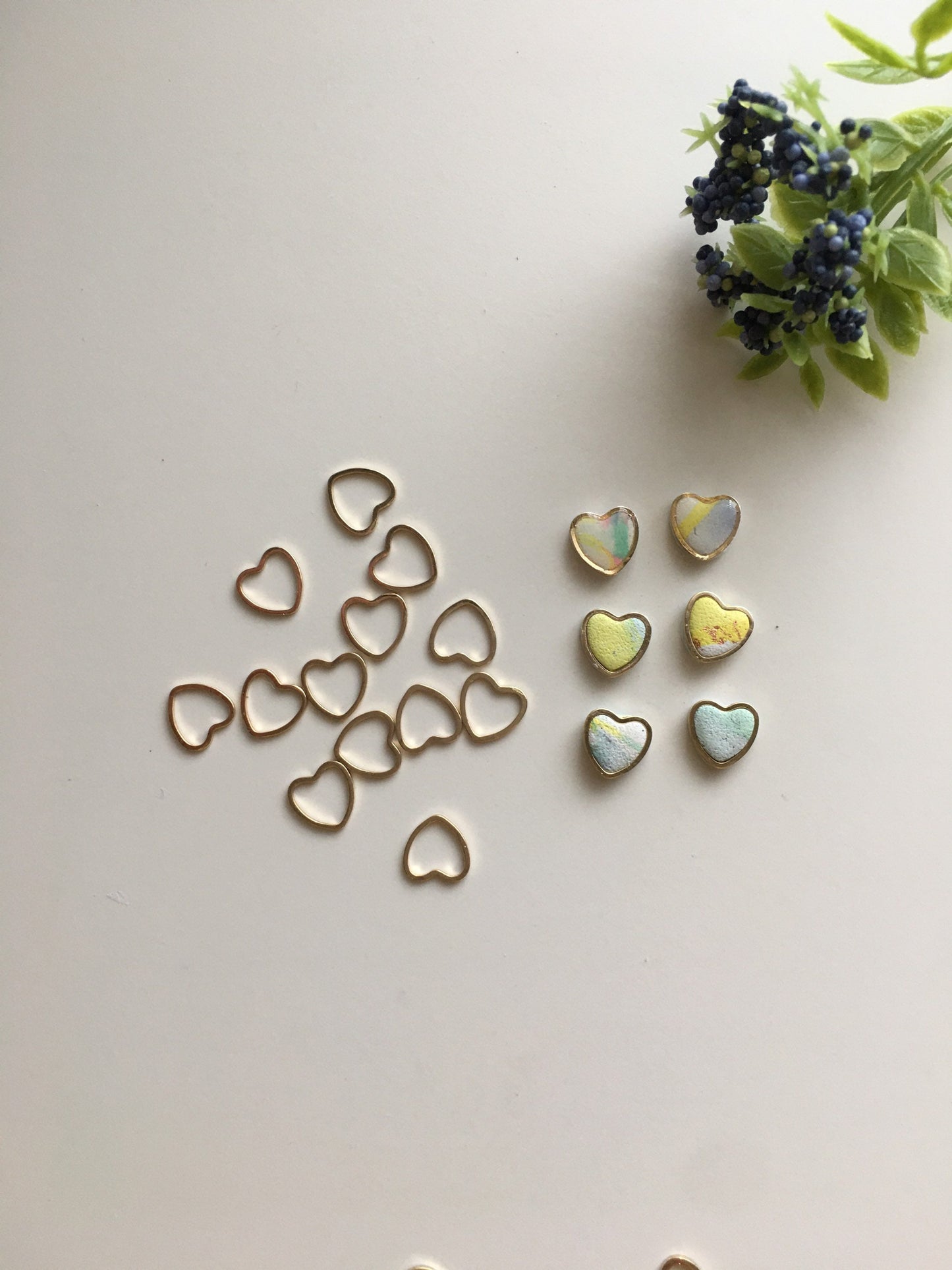 Heart Brass Charms #2