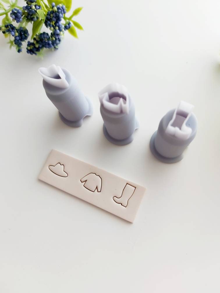 Lot de 3 mini coupe-argile pour vêtements d'automne