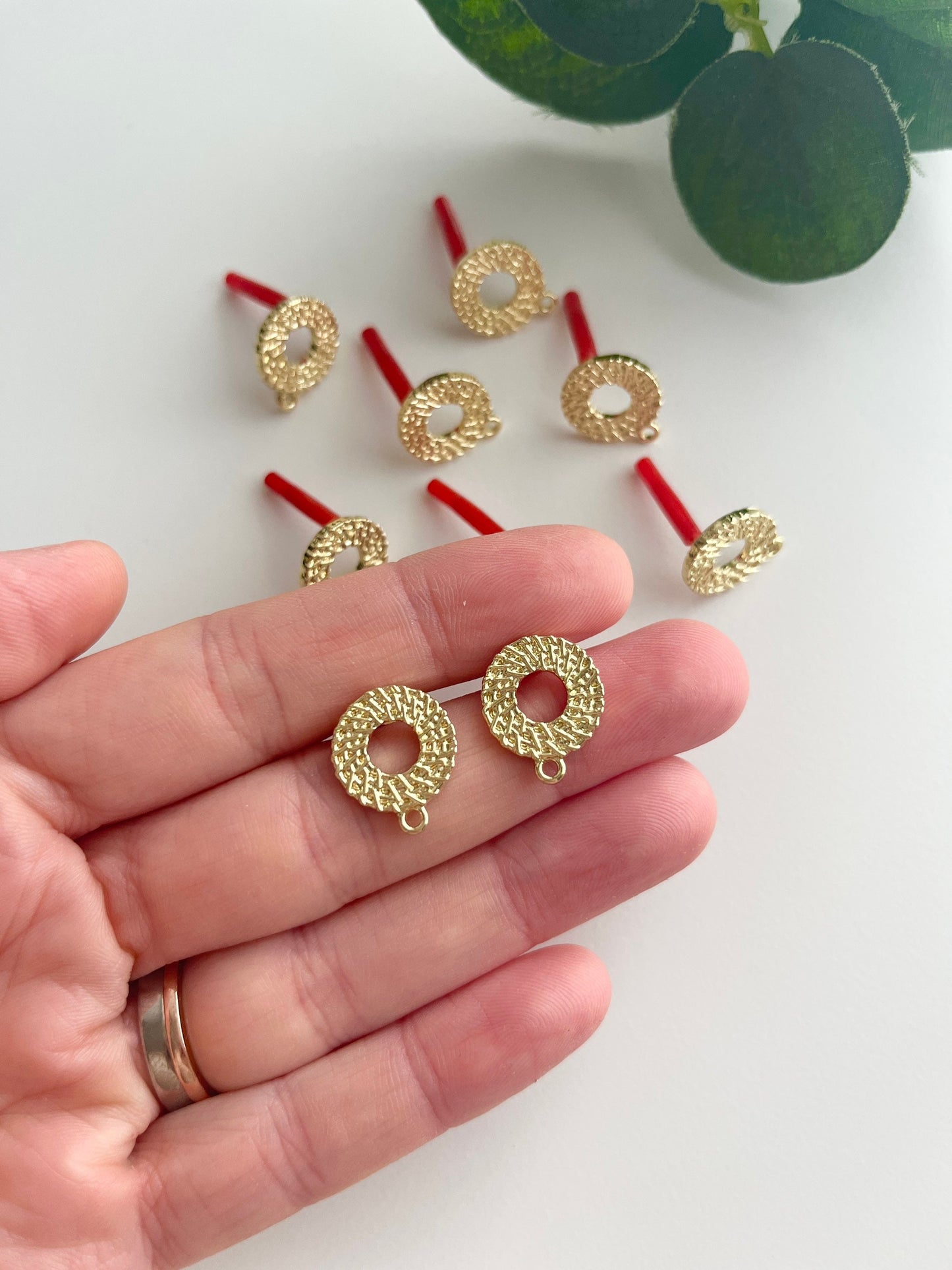 Woven Circle Earring Stud