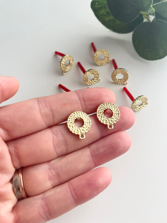 Woven Circle Earring Stud