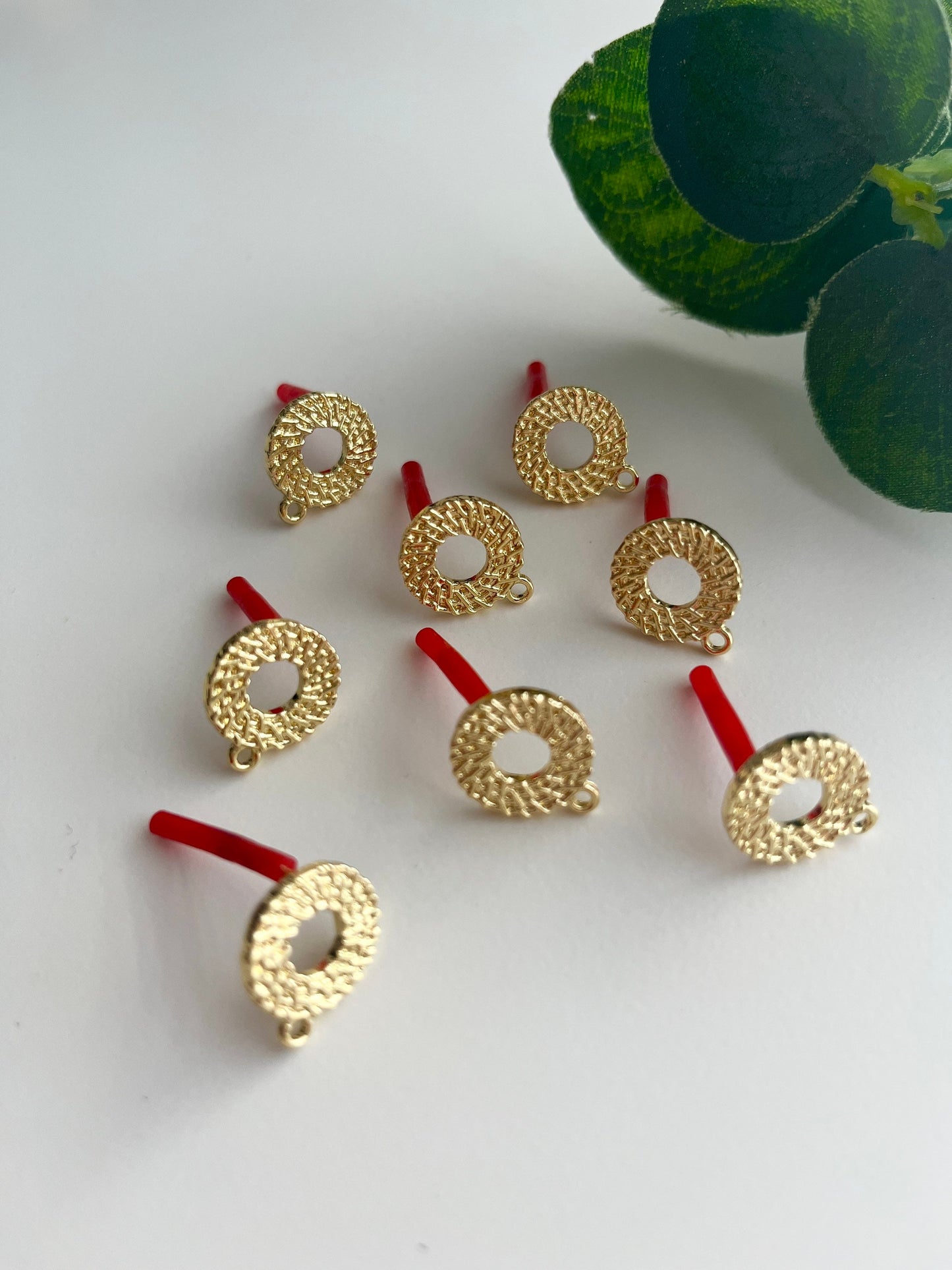 Woven Circle Earring Stud