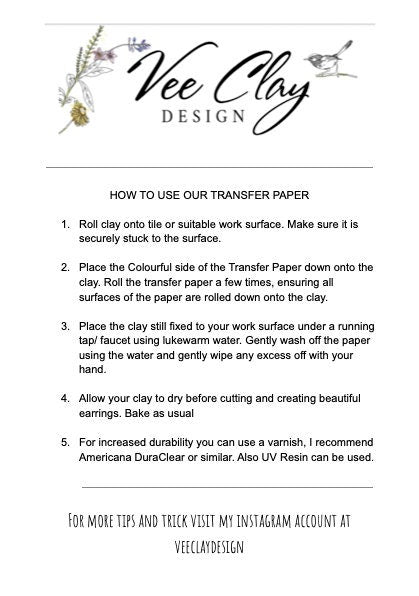 Image Transfer Paper Bundle #17 (5 Sheets)