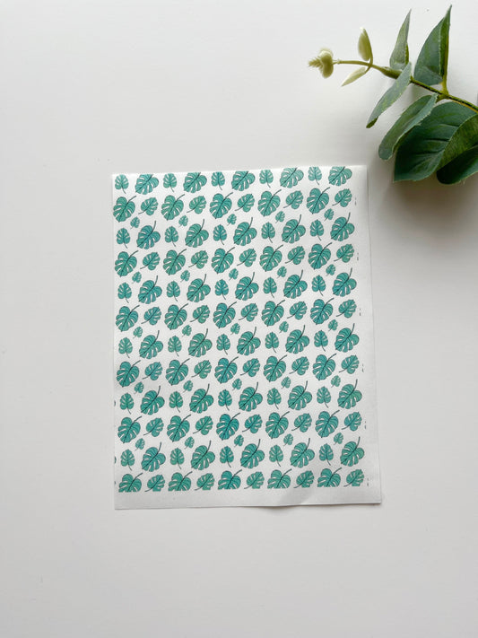 Monstera Leaf Image Transfer Paper