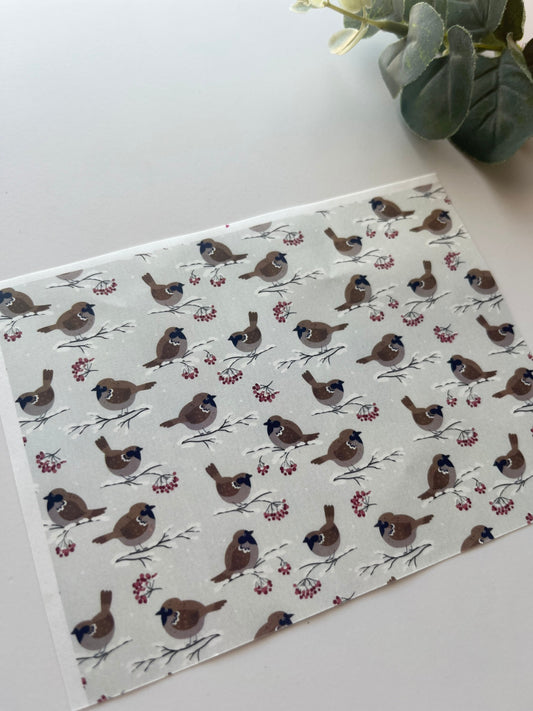 Winter Robins Image Transfer Paper