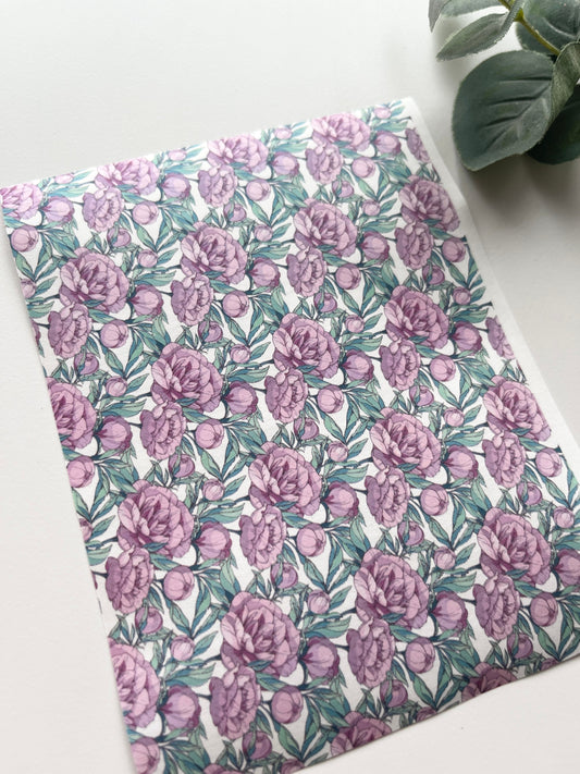Mauve Blooms Image Transfer Paper