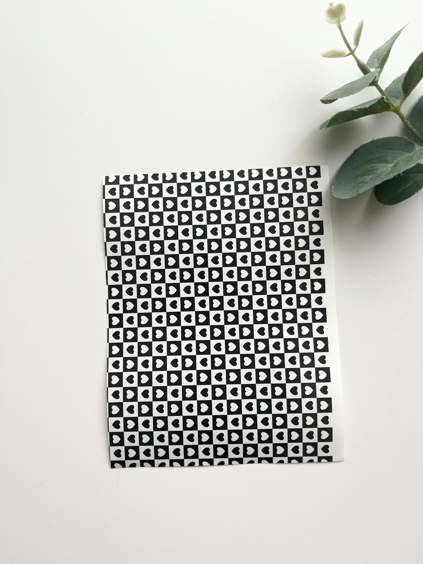 Chequered Hearts Image Transfer Paper