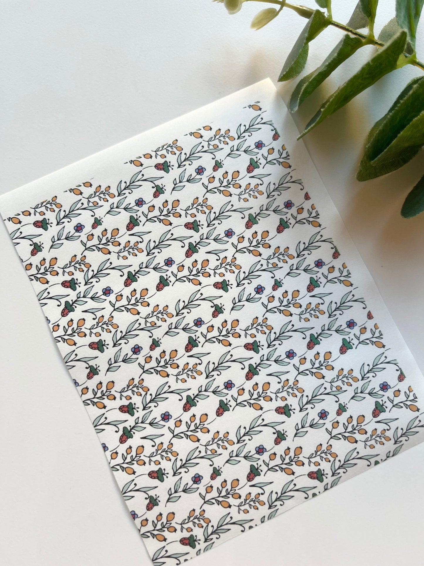 Spring Rose Hip Image Transfer Paper