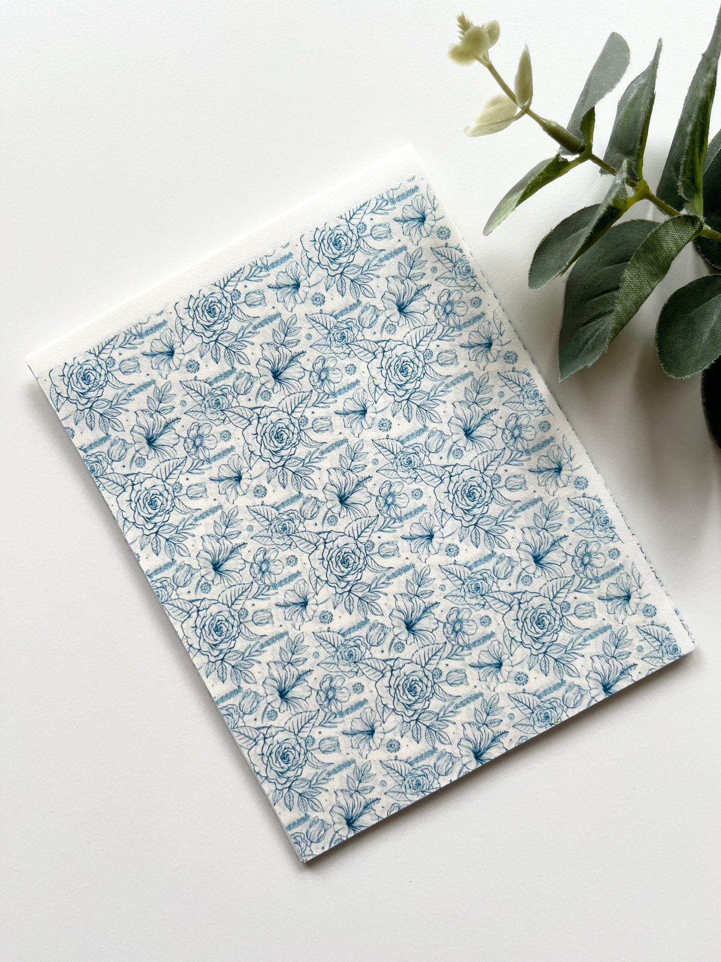 Papier transfert d'image Navy Blooms