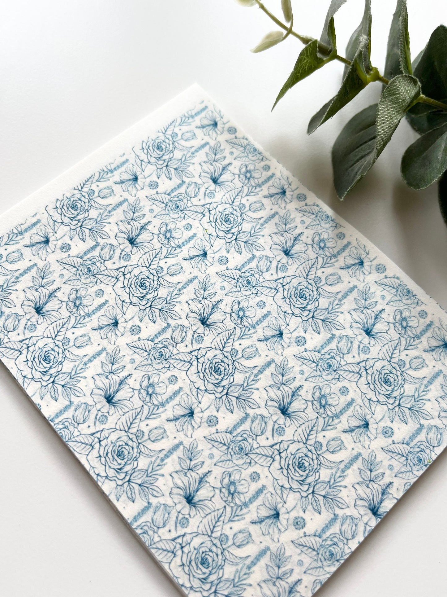 Papier transfert d'image Navy Blooms