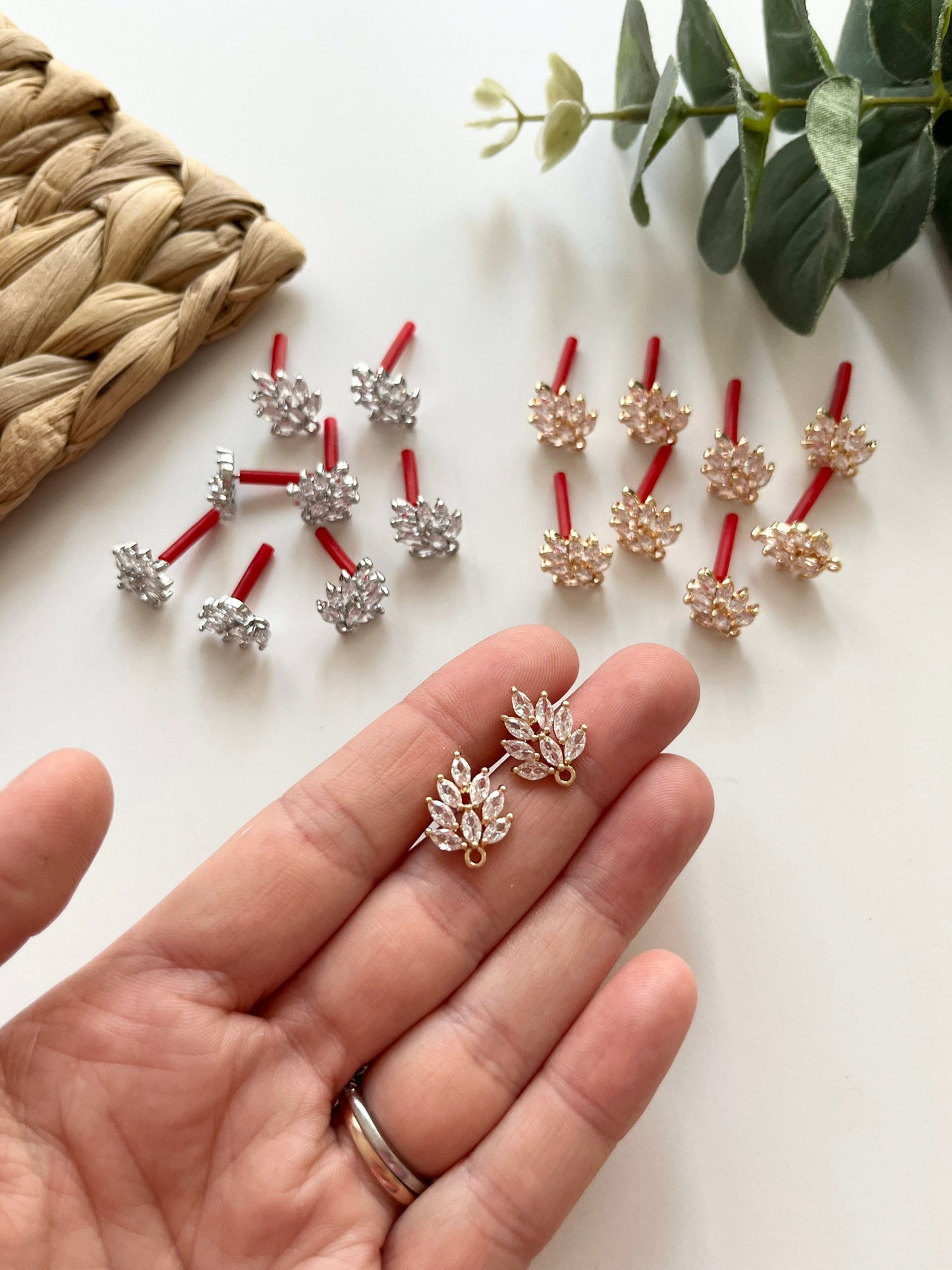 CZ Gold & Silver Studs