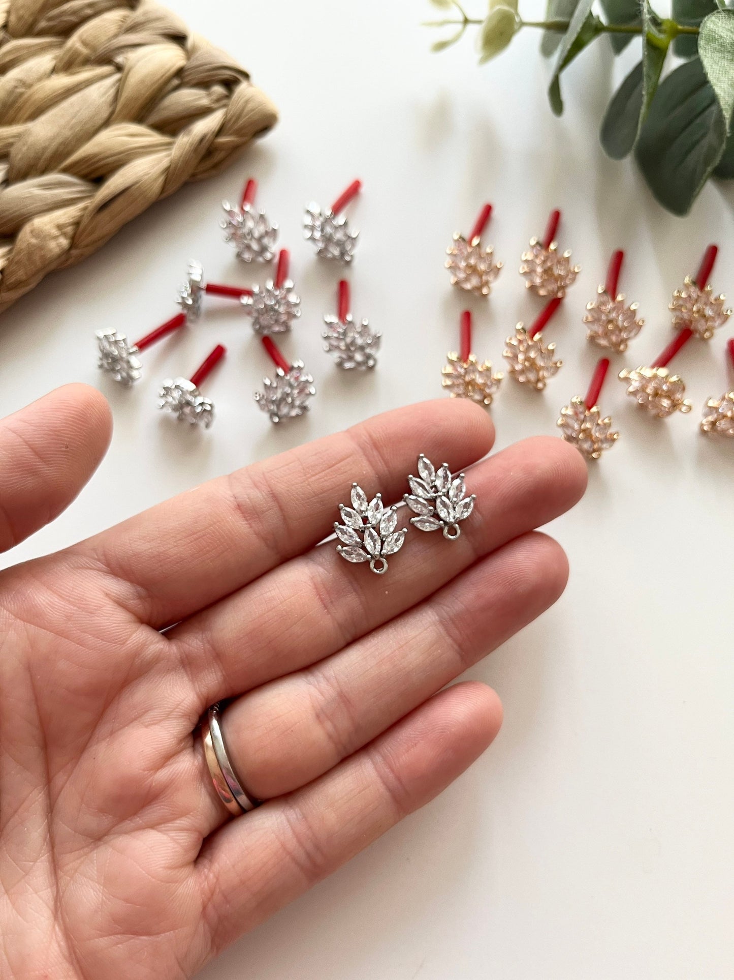 CZ Gold & Silver Studs