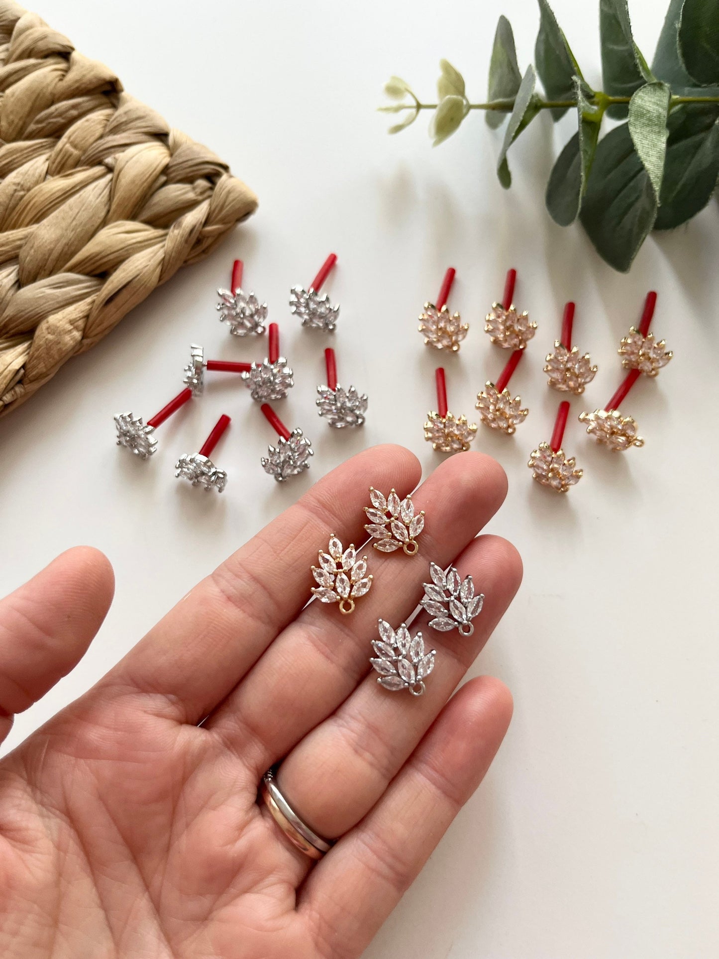 CZ Gold & Silver Studs