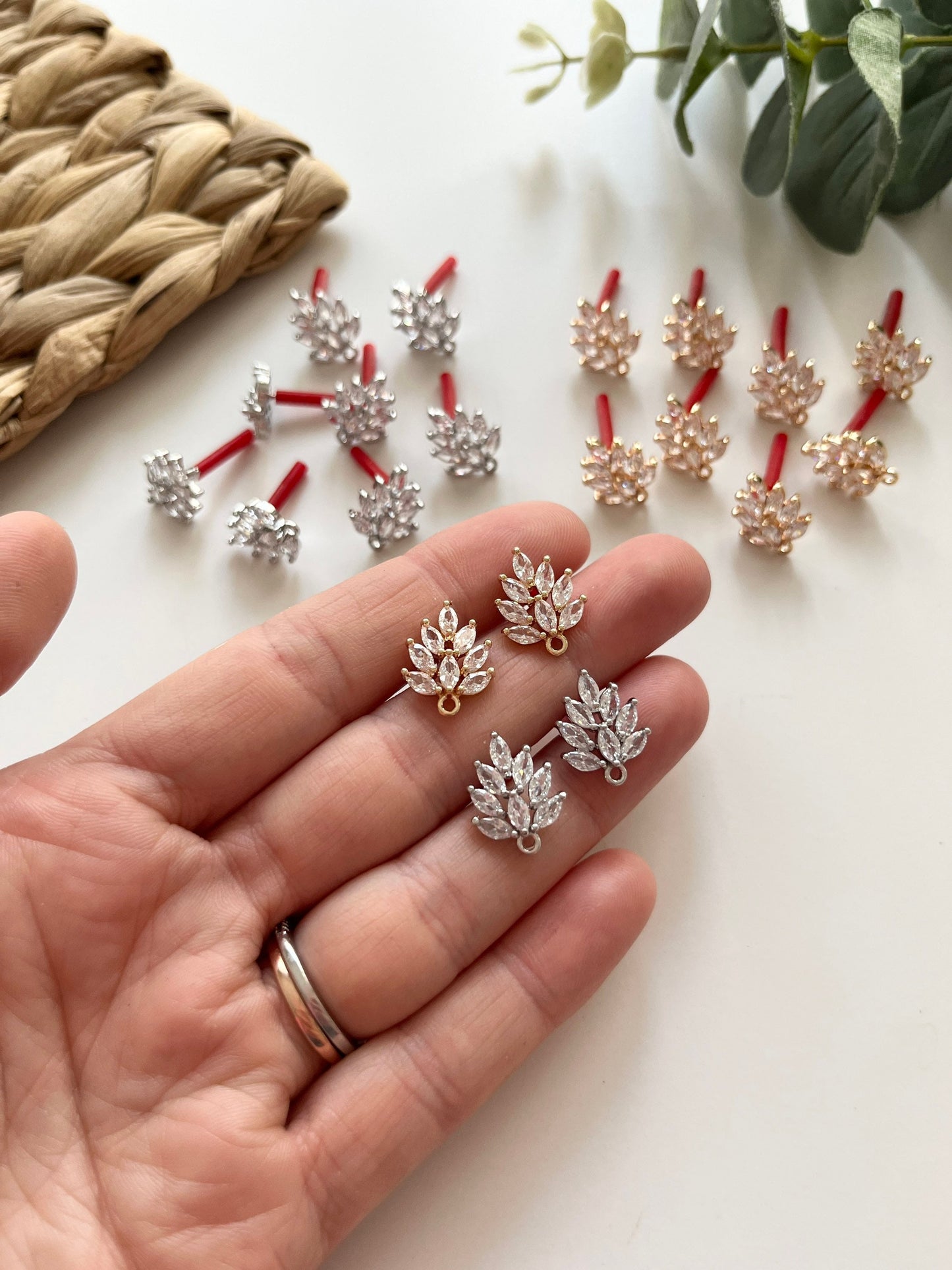 CZ Gold & Silver Studs