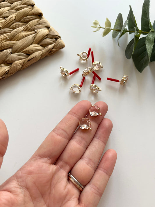 Organic Square Crystal Studs
