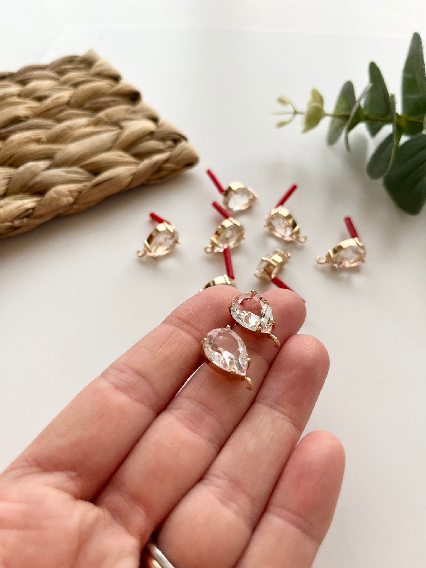 Teardrop Crystal Studs