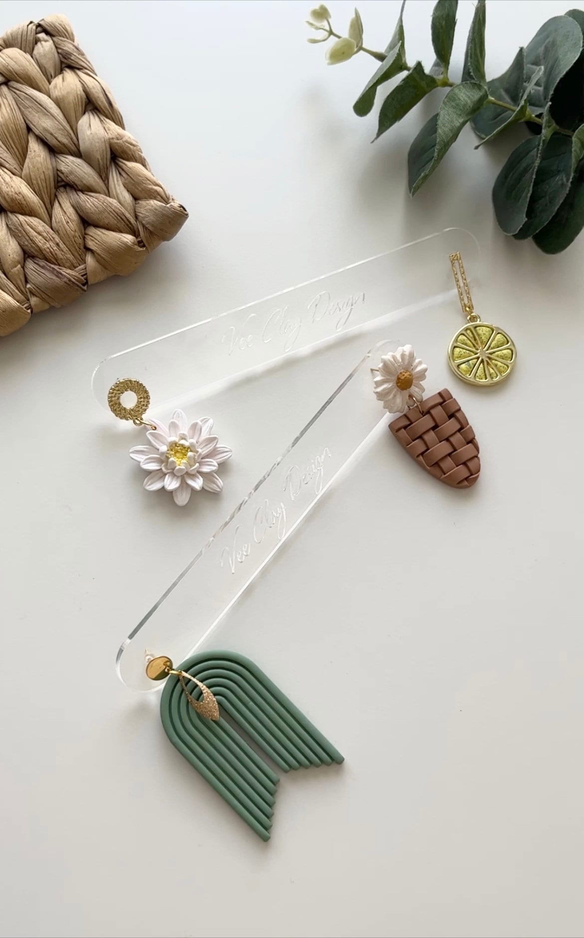 Guide de profondeur + Boucle d’oreille Try On Stick (2pcs) + Conception personnalisée / Coupe-argile polymère + Outils / Fabrication de boucles d’oreilles