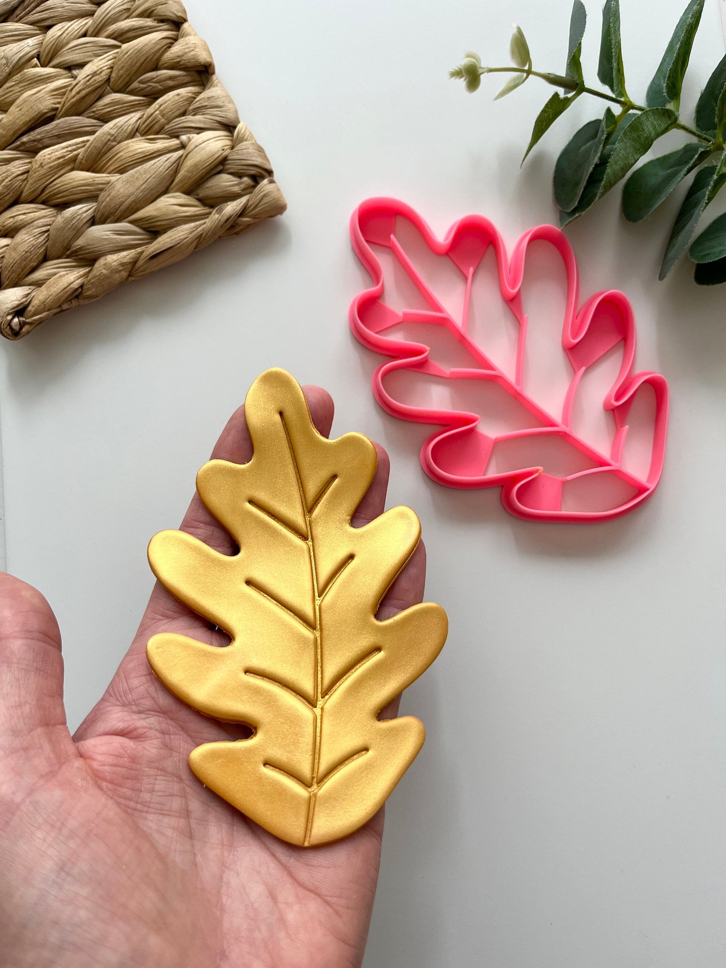 Plat à bijoux en feuille de chêne