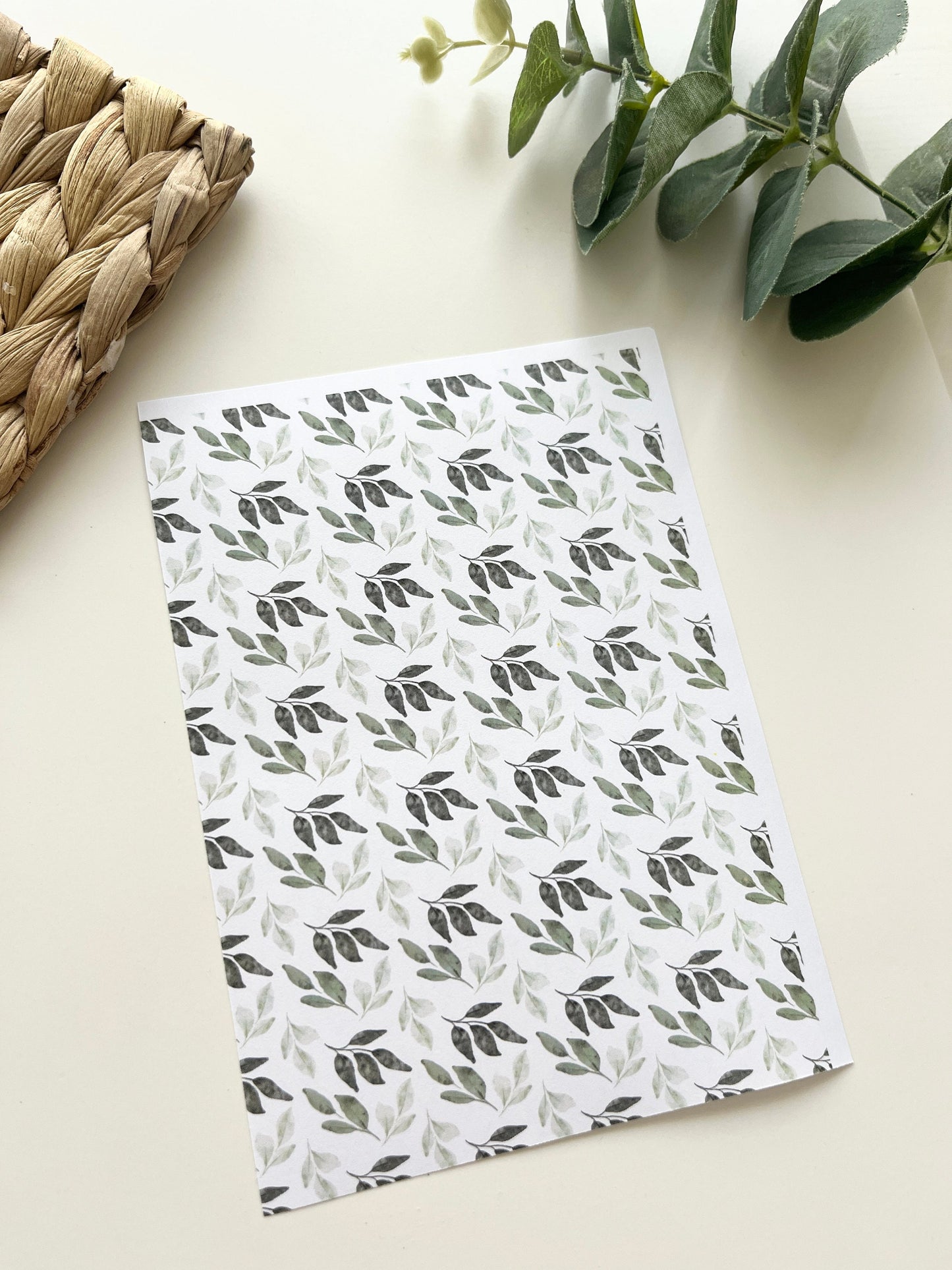 Green Leaves Image Transfer Paper