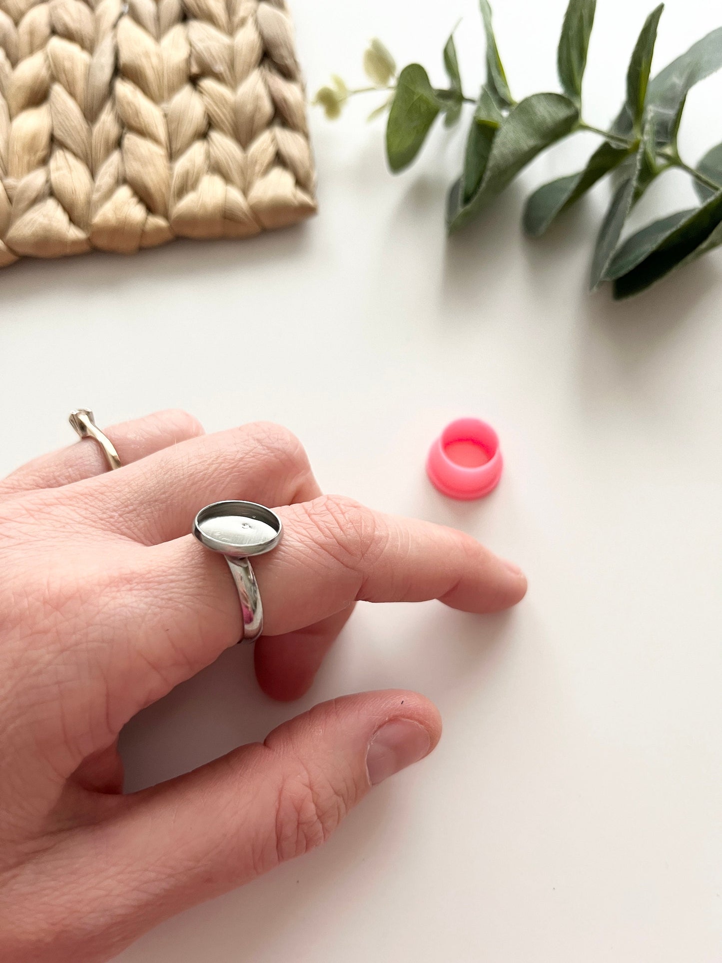 Circle Ring Base 12 mm Siver and Cutter