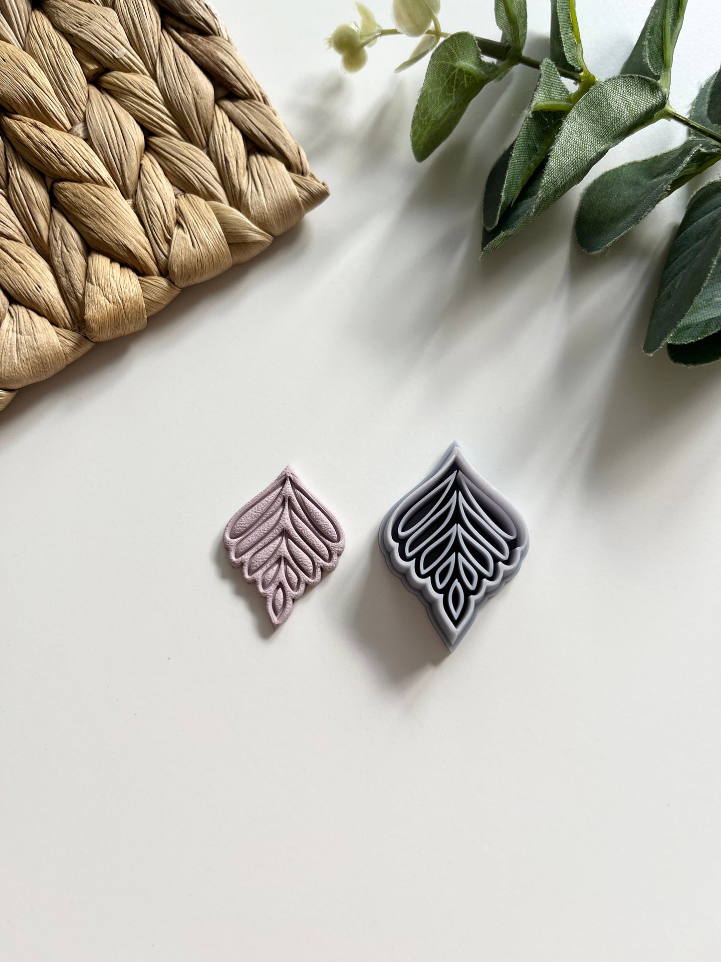 Delicate Embossed Teardrop