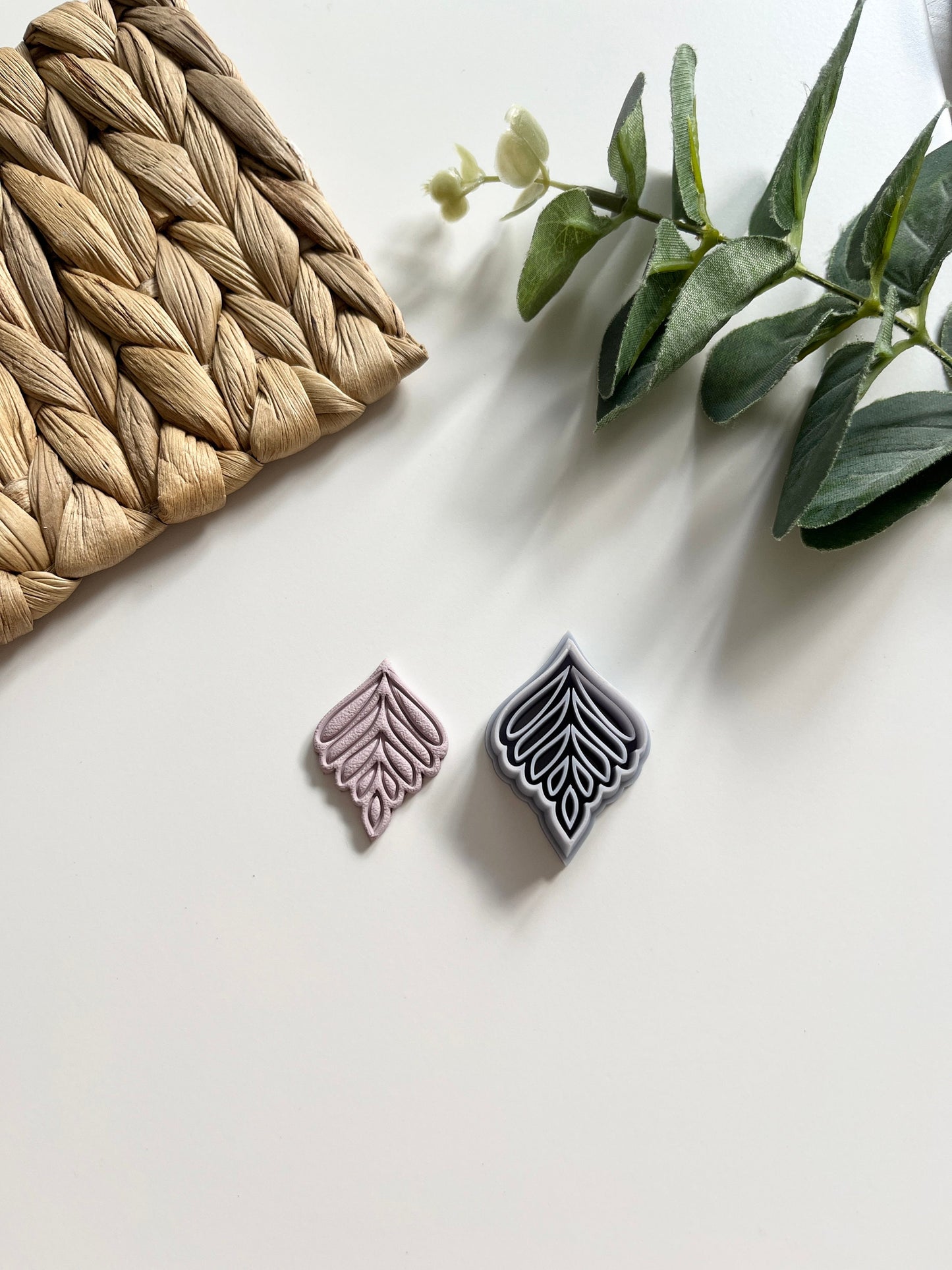 Delicate Embossed Teardrop