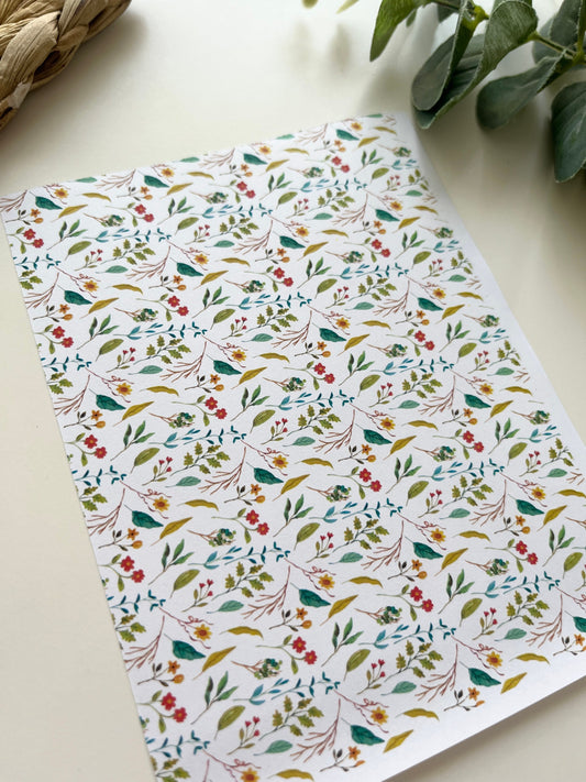 Delicate Greenery Image Transfer Paper