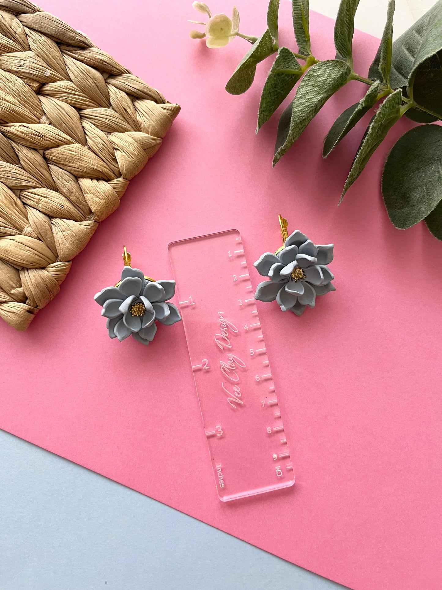 Règle de référence de taille + Conception personnalisée / Coupe-argile polymère + Outils / Fabrication de boucles d’oreilles