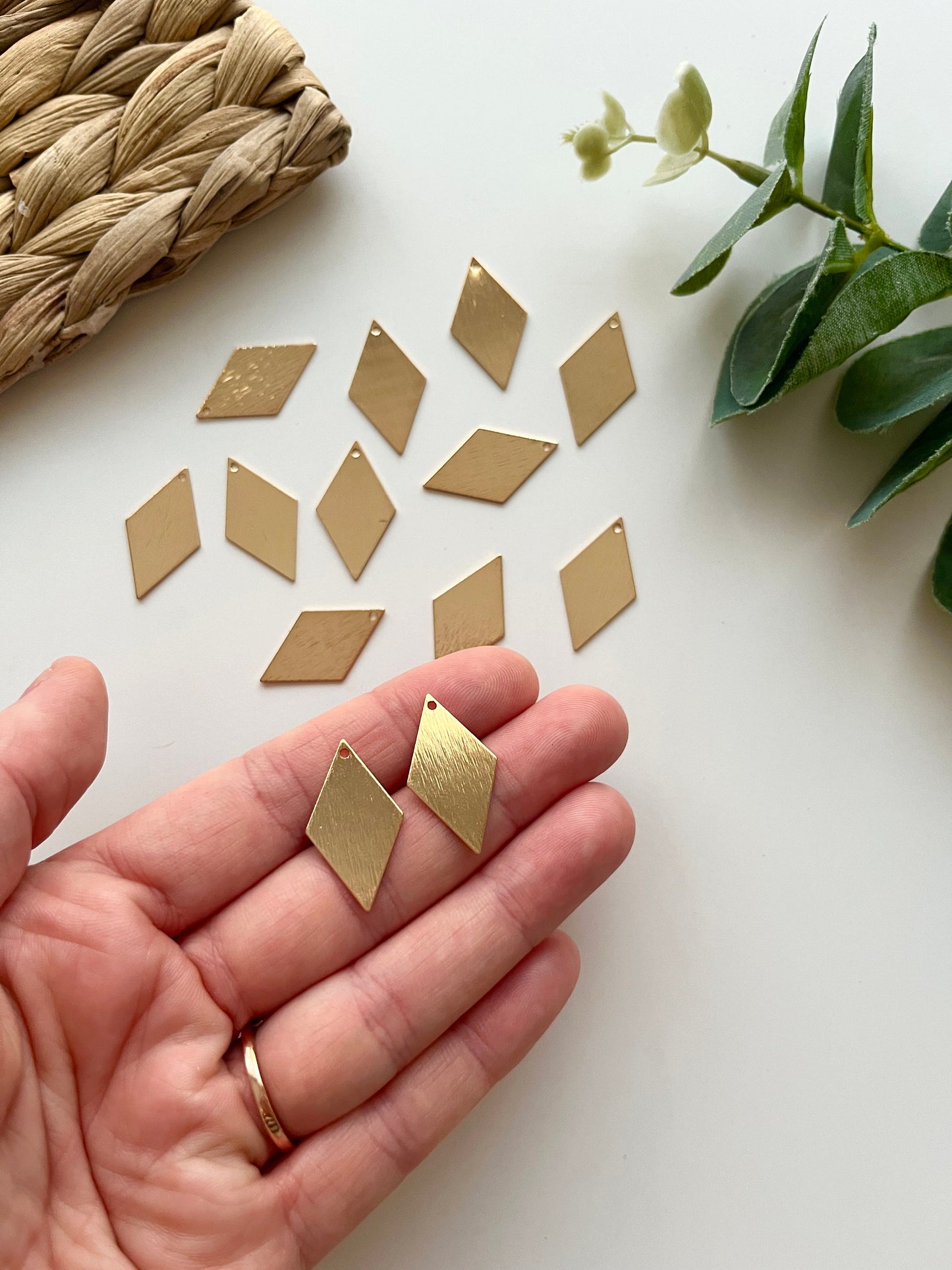 Rhombus Textured Charms