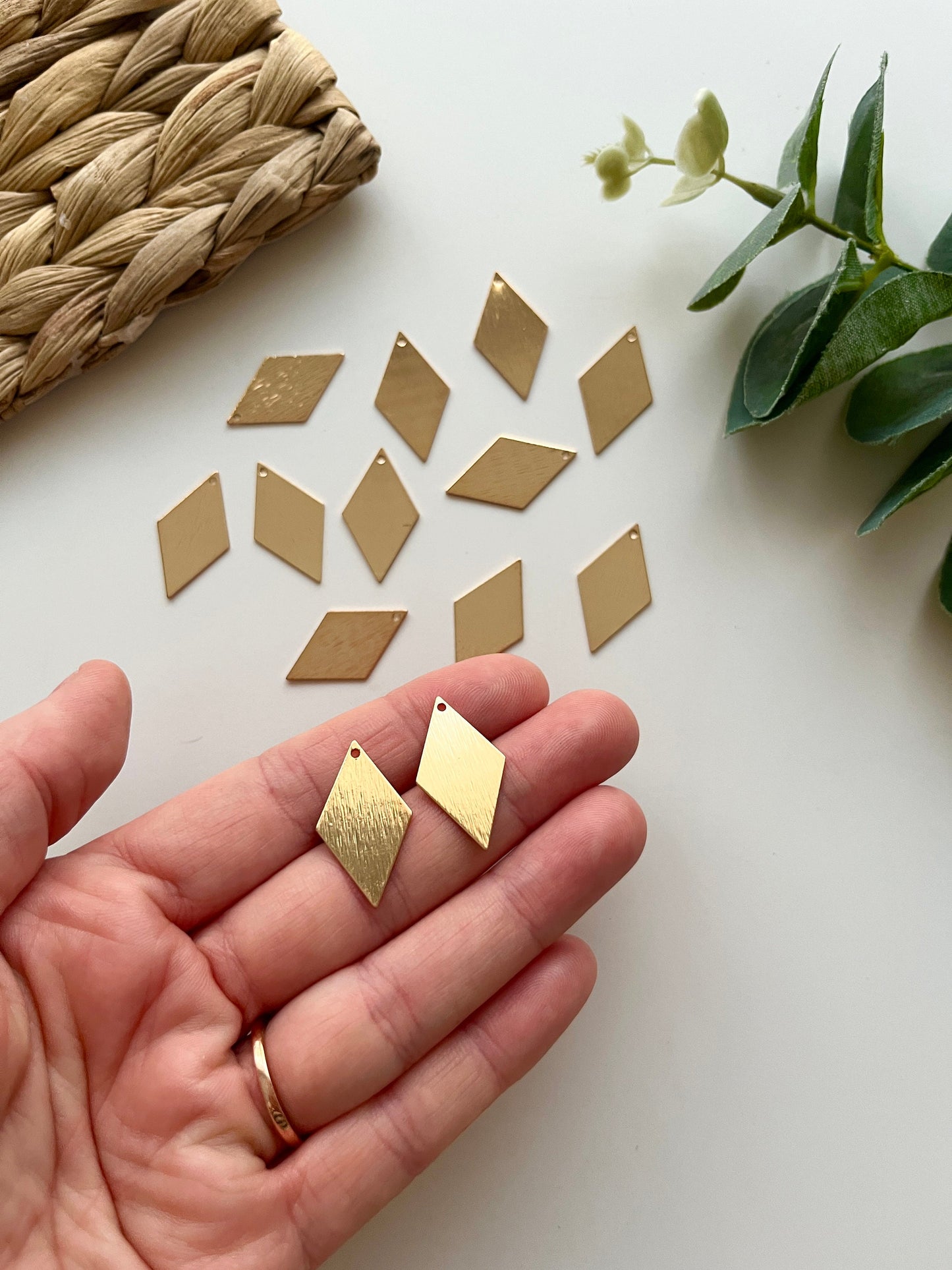 Rhombus Textured Charms