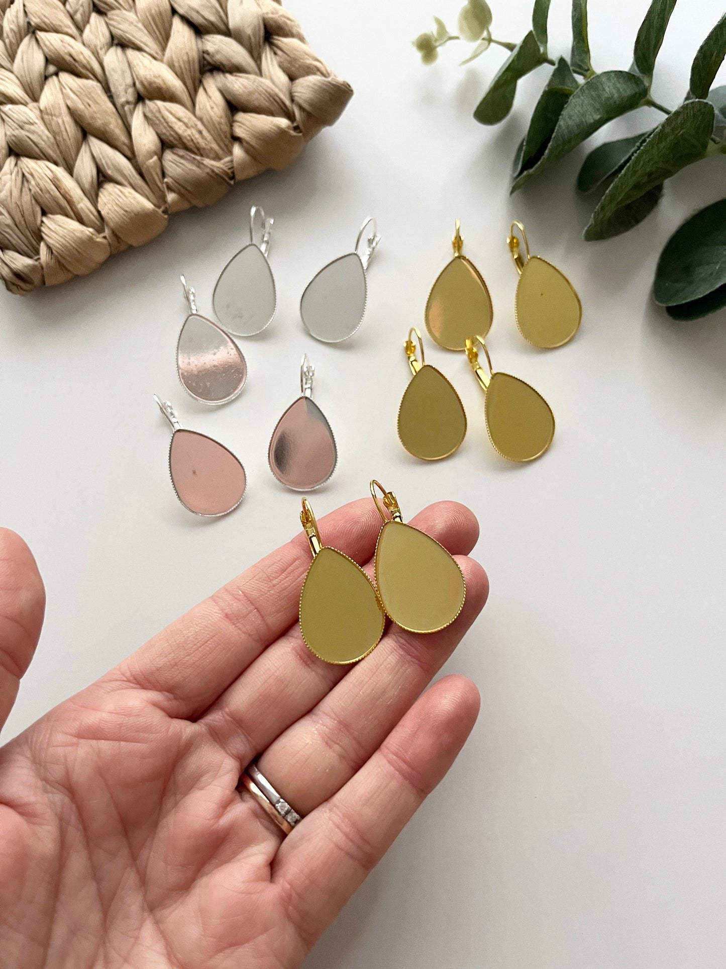 Earring Base Clasps Gold & Silver