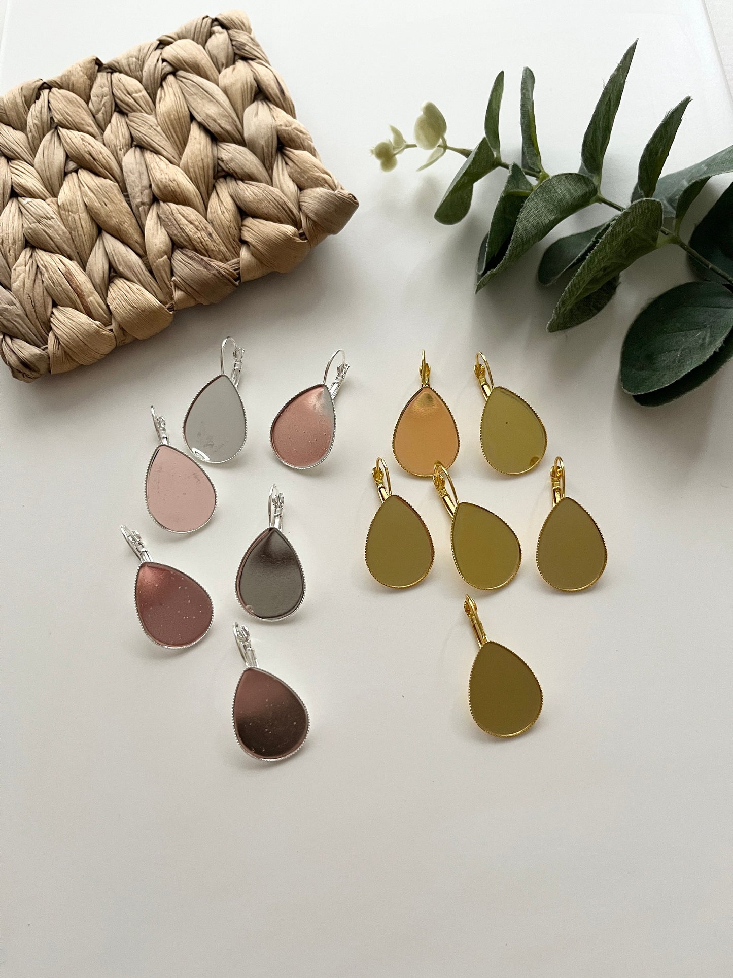 Earring Base Clasps Gold & Silver