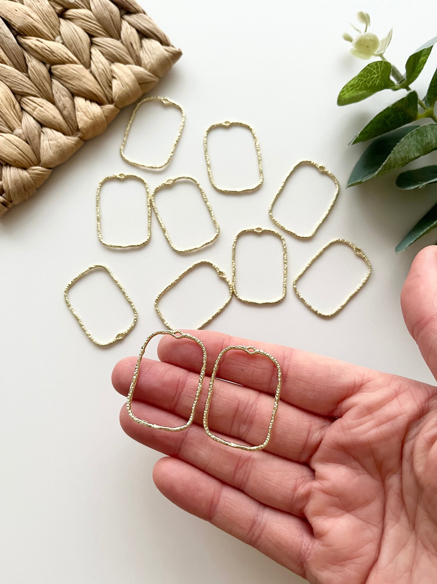 Organic Rectangle Charms