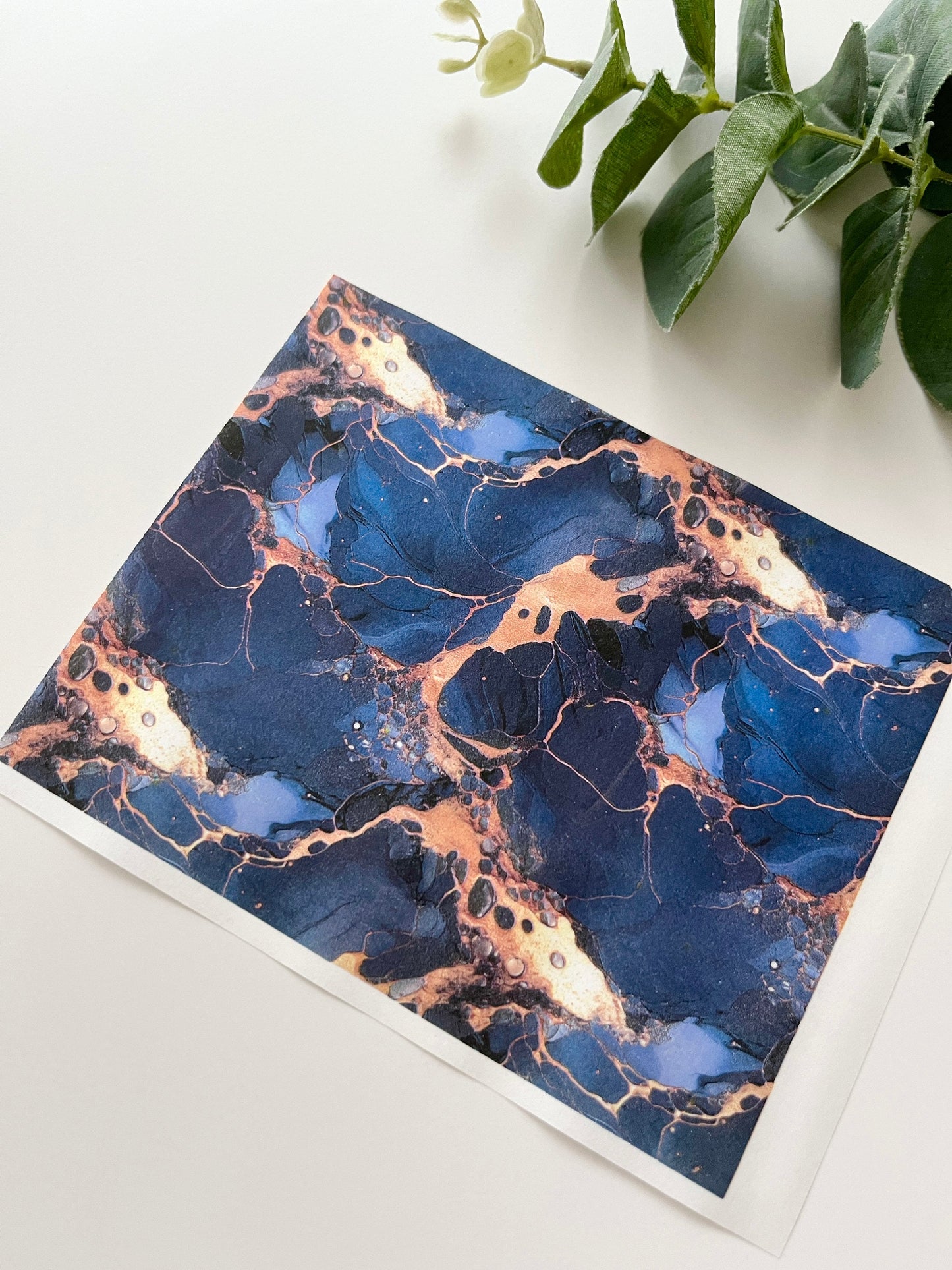 Alcohol Ink Navy Image Transfer Paper (1 Sheet)